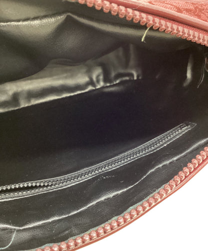OLD CELINE Shoulder Bag Purse C Macadam Burgundy Authentic