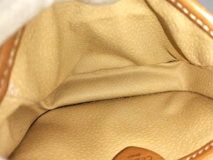 CELINE Shoulder Bag Purse Macadam PVC Brown Authentic