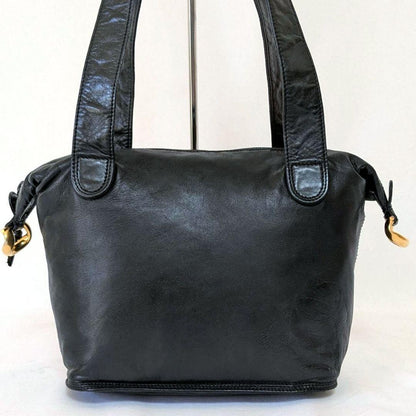 LOEWE Shoulder Bag Purse Anagram Leather Black Authentic