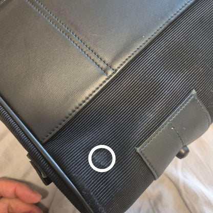 Montblanc Business Bag Briefcase Nylon Leather Black Authentic