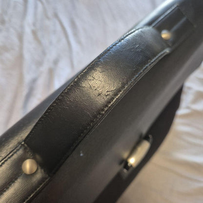 Montblanc Business Bag Briefcase Nylon Leather Black Authentic