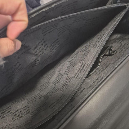 Montblanc Business Bag Briefcase Nylon Leather Black Authentic