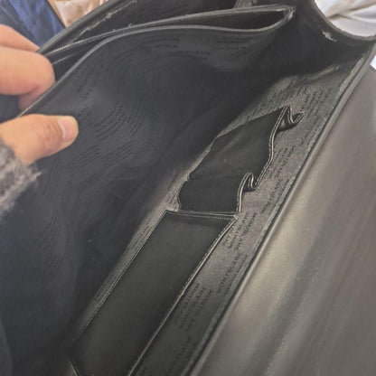 Montblanc Business Bag Briefcase Nylon Leather Black Authentic