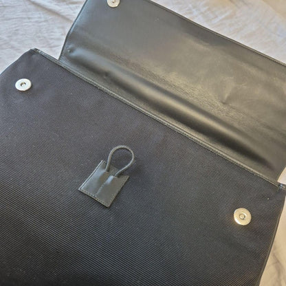 Montblanc Business Bag Briefcase Nylon Leather Black Authentic