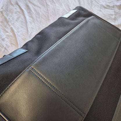 Montblanc Business Bag Briefcase Nylon Leather Black Authentic