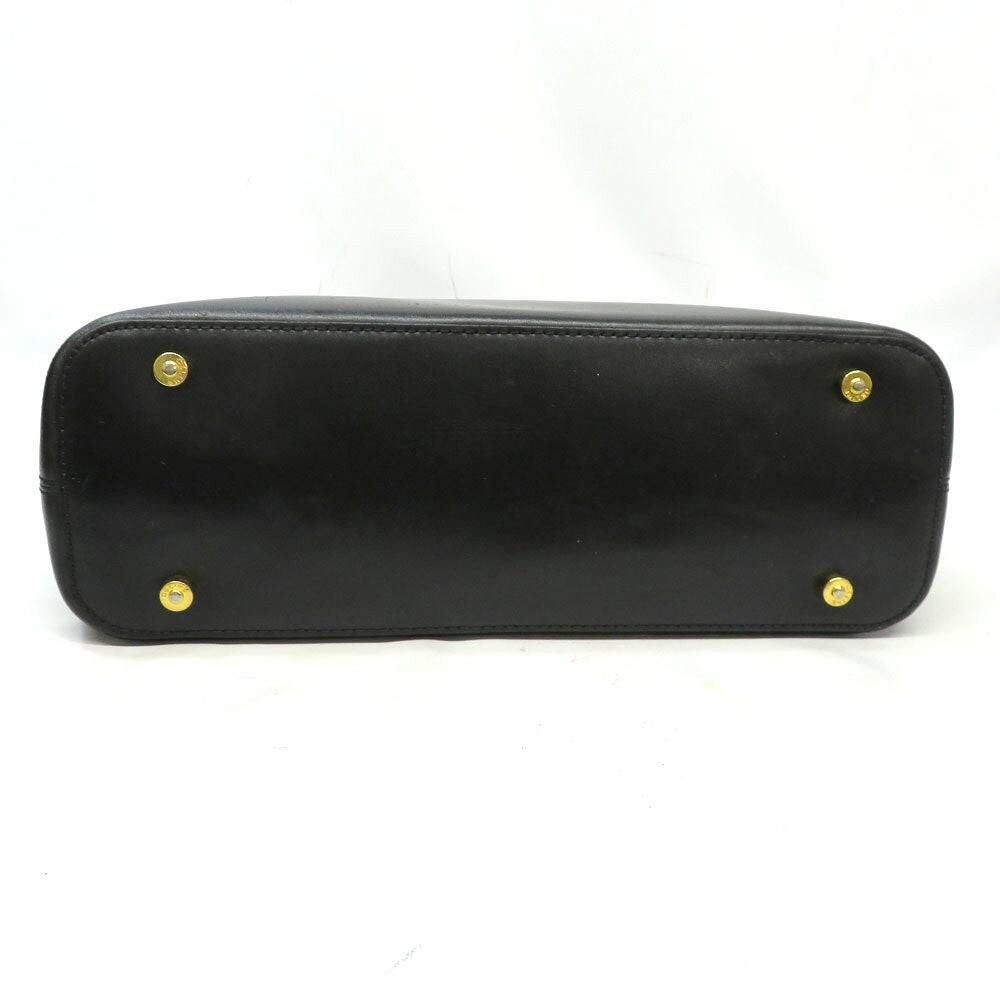 CELINE handbag Purse Black Gold Leather Authentic Used Women's