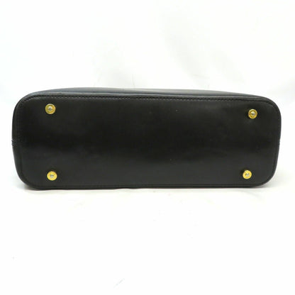 CELINE handbag Purse Black Gold Leather Authentic Used Women's