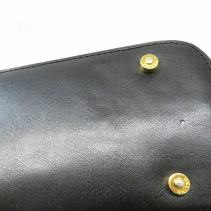 CELINE handbag Purse Black Gold Leather Authentic Used Women's
