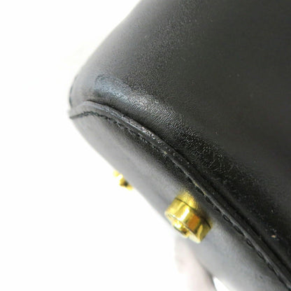 CELINE handbag Purse Black Gold Leather Authentic Used Women's