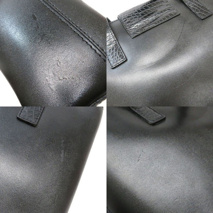 CELINE handbag Purse Black Gold Leather Authentic Used Women's