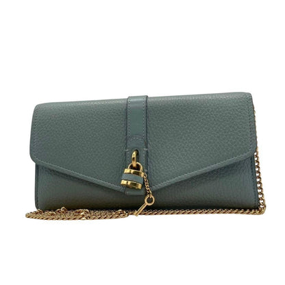 Chloe Shoulder Bag Purse Leather Blue Authentic