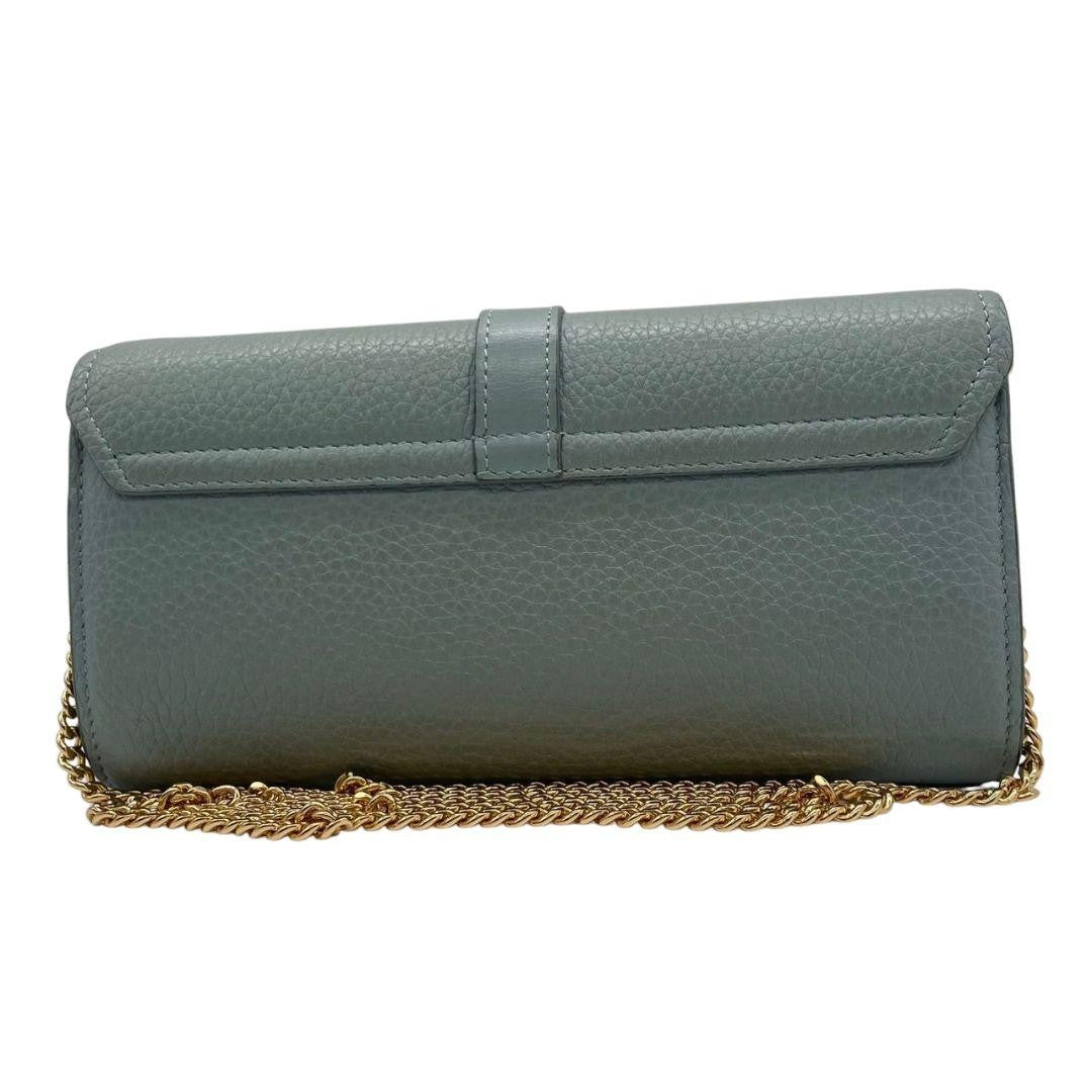 Chloe Shoulder Bag Purse Leather Blue Authentic