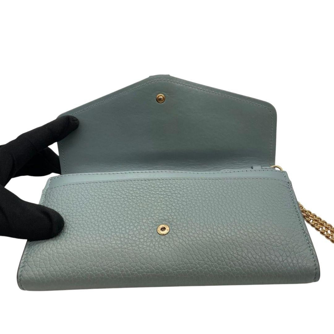 Chloe Shoulder Bag Purse Leather Blue Authentic