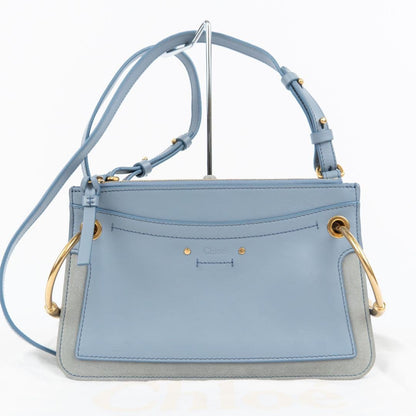 Chloe Shoulder Bag Purse Leather Blue Authentic