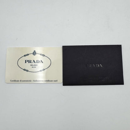 PRADA Accessory Pouch Hand Bag Tote Purse Logo Nylon Blue Authentic