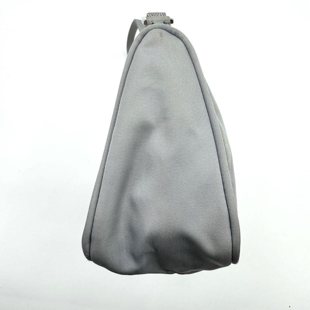PRADA Accessory Pouch Hand Bag Tote Purse Logo Nylon Blue Authentic