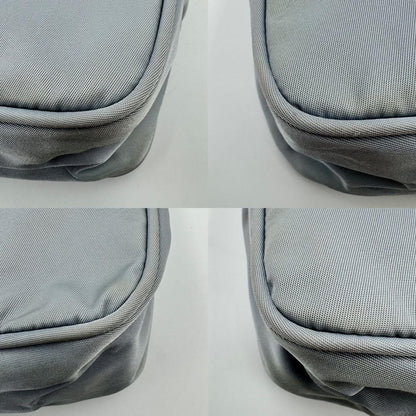 PRADA Accessory Pouch Hand Bag Tote Purse Logo Nylon Blue Authentic