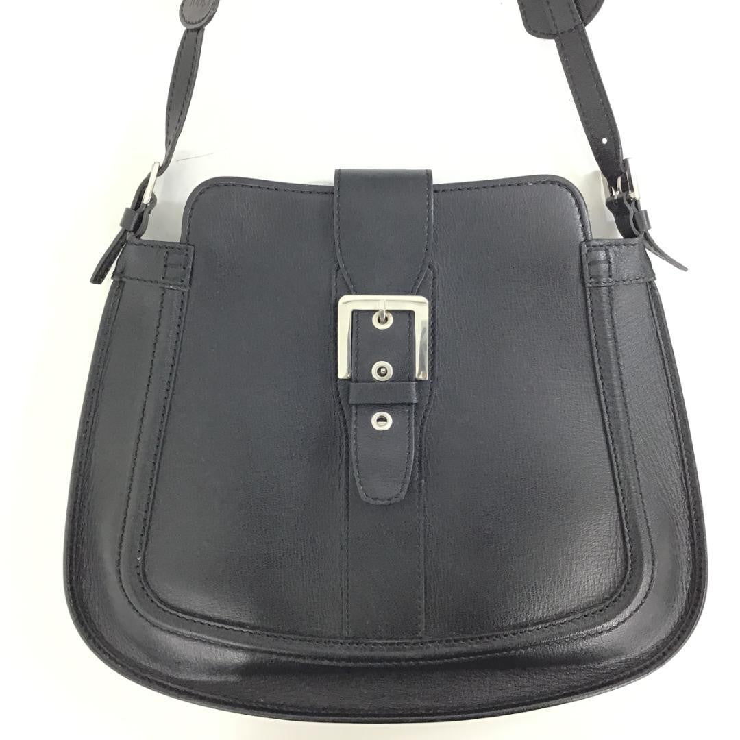 TOD'S Hand Bag Tote Purse Leather Black Authentic