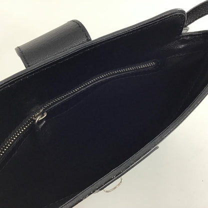 TOD'S Hand Bag Tote Purse Leather Black Authentic