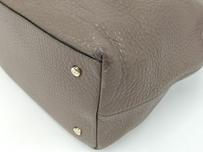 TOD'S Hand Bag Tote Purse Leather Brown Authentic