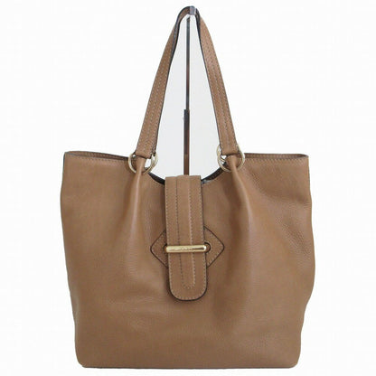 TOD'S Hand Shoulder Bag Tote Purse Leather Beige Authentic