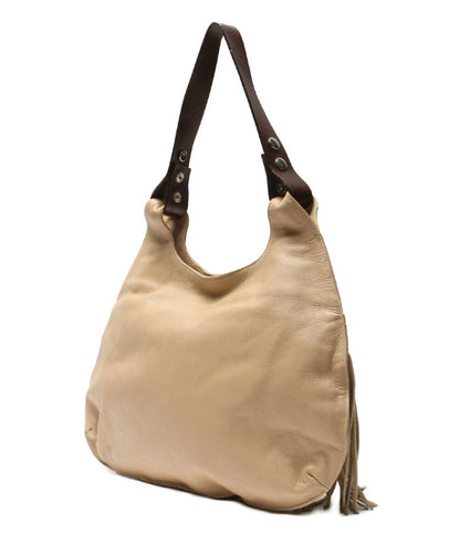 TOD'S Hand Bag Tote Purse Leather Beige Authentic