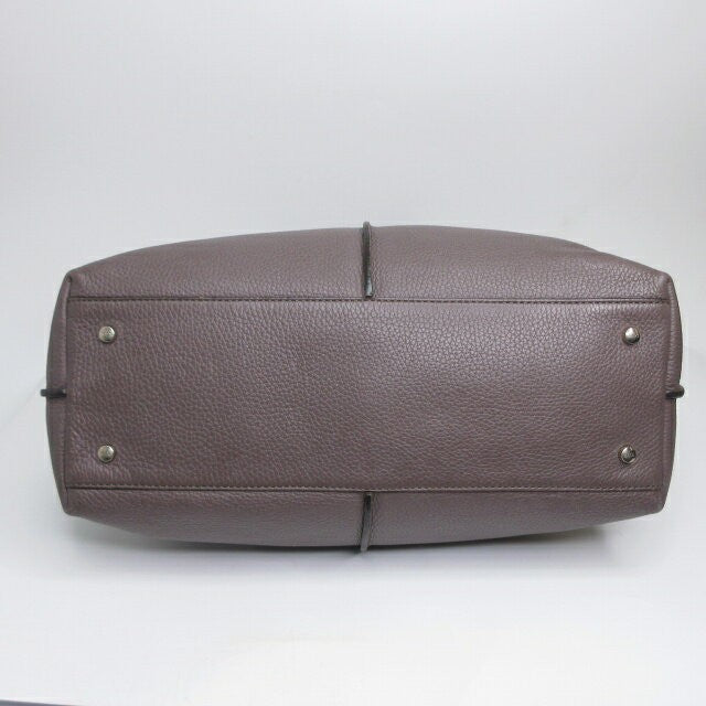 TOD'S Hand Bag Tote Purse Leather Brown Authentic