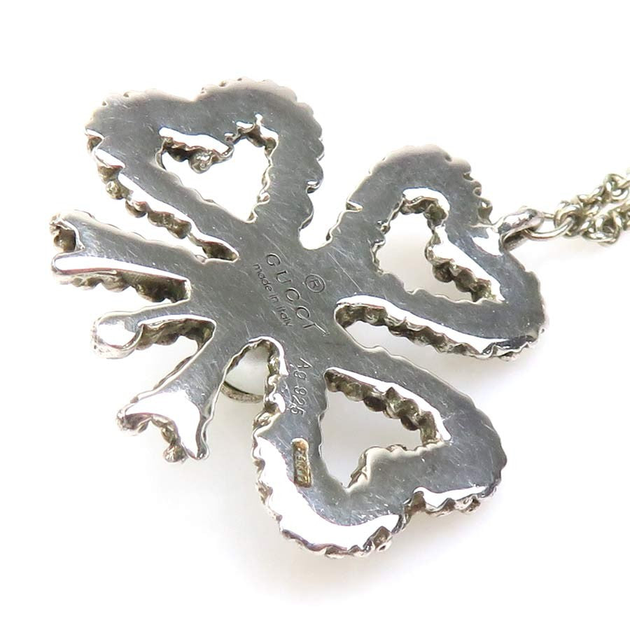 GUCCI Necklace Pendant Heart Silver 925 Women Accessory Authentic