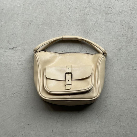 MIU MIU Hand Bag Tote Purse Logo Leather Authentic