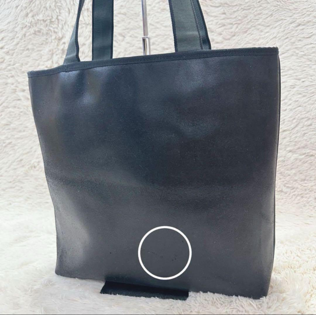 MIU MIU Hand Bag Tote Purse Logo Leather Black Authentic
