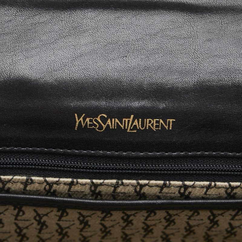 Saint Laurent Shoulder Bag Purse YSL Cassandra Leather Black Authentic