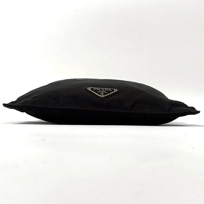 PRADA Shoulder Bag Purse Logo Nylon Leather Black Authentic