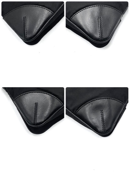 PRADA Shoulder Bag Purse Logo Nylon Leather Black Authentic