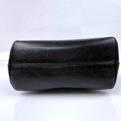 Salvatore Ferragamo Hand Bag Tote Purse Gancini Leather Black Authentic
