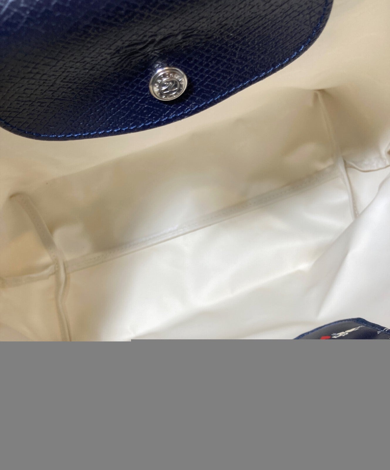 Longchamp Hand Bag Tote Purse Le Pliage Navy Authentic