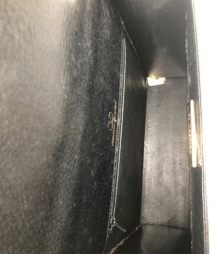 Valentino Garavani Hand Bag Tote Purse Leather Black Authentic