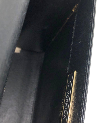 Valentino Garavani Hand Bag Tote Purse Leather Black Authentic