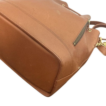 Valentino Garavani Shoulder Bag Purse Logo Leather Brown Authentic