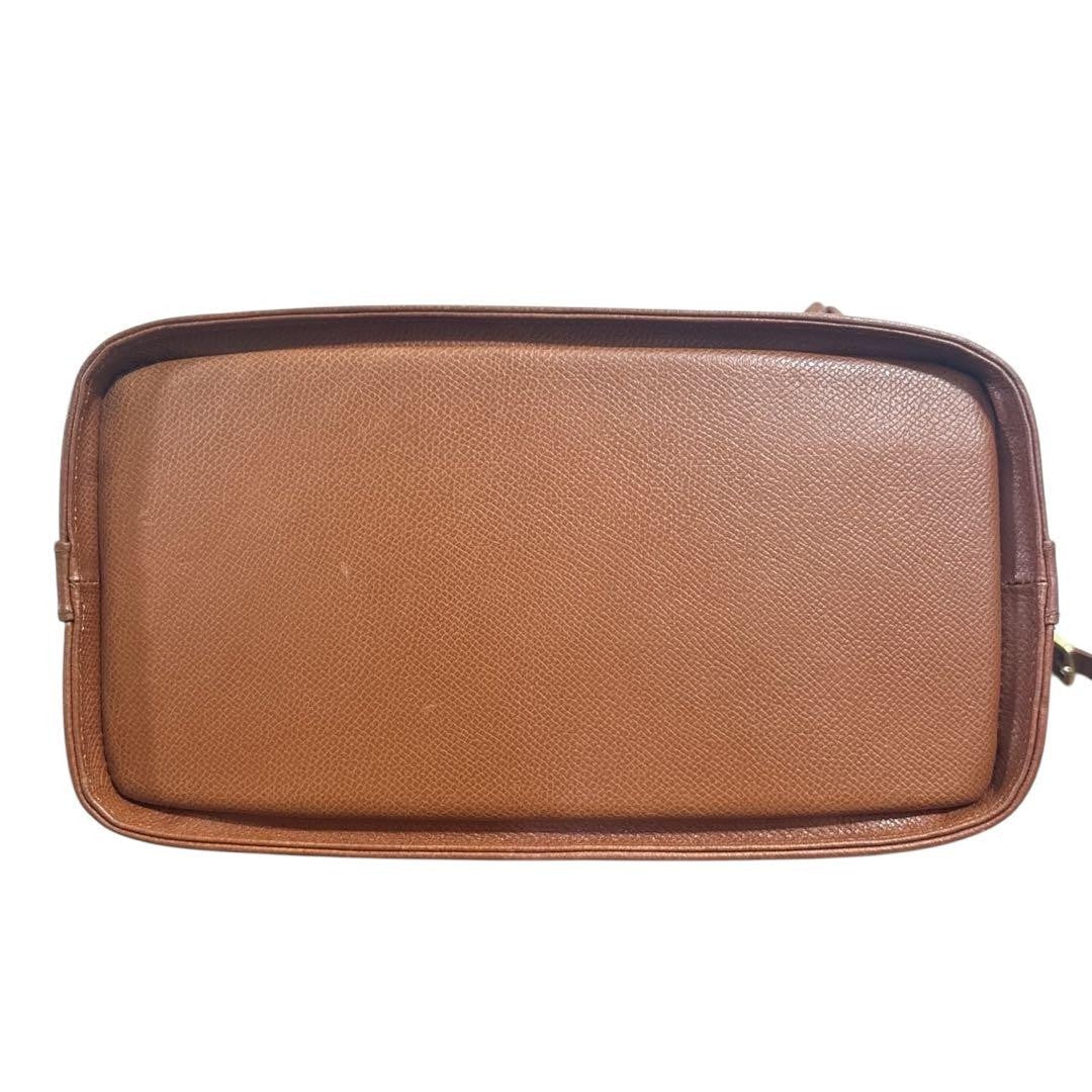 Valentino Garavani Shoulder Bag Purse Logo Leather Brown Authentic