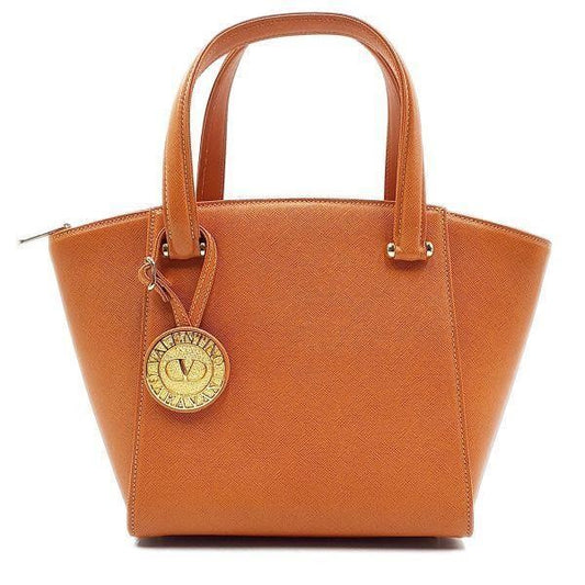 Valentino Garavani Hand Bag Tote Purse Leather Light Brown Authentic