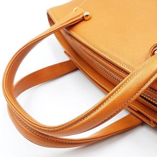 Valentino Garavani Hand Bag Tote Purse Leather Light Brown Authentic