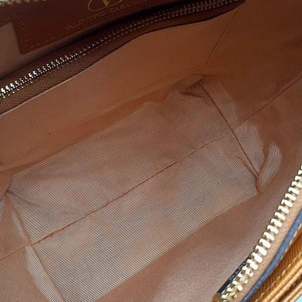 Valentino Garavani Hand Bag Tote Purse Leather Light Brown Authentic