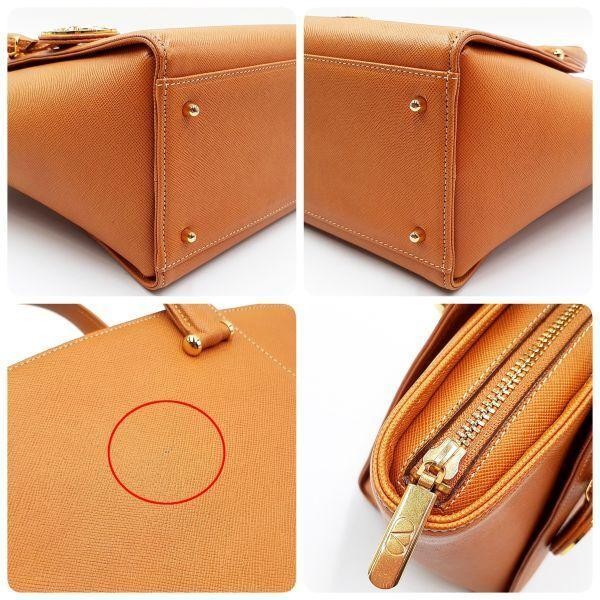 Valentino Garavani Hand Bag Tote Purse Leather Light Brown Authentic