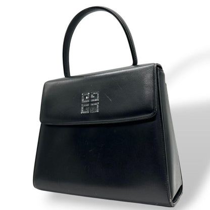 GIVENCHY Hand Bag Tote Purse 4G Leather Black Authentic