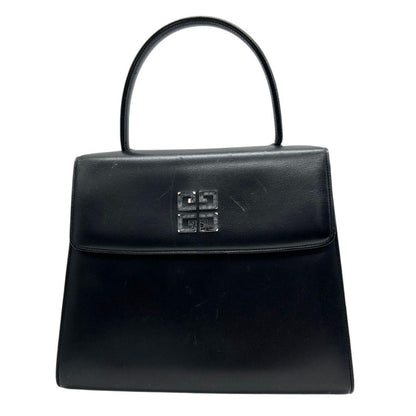 GIVENCHY Hand Bag Tote Purse 4G Leather Black Authentic