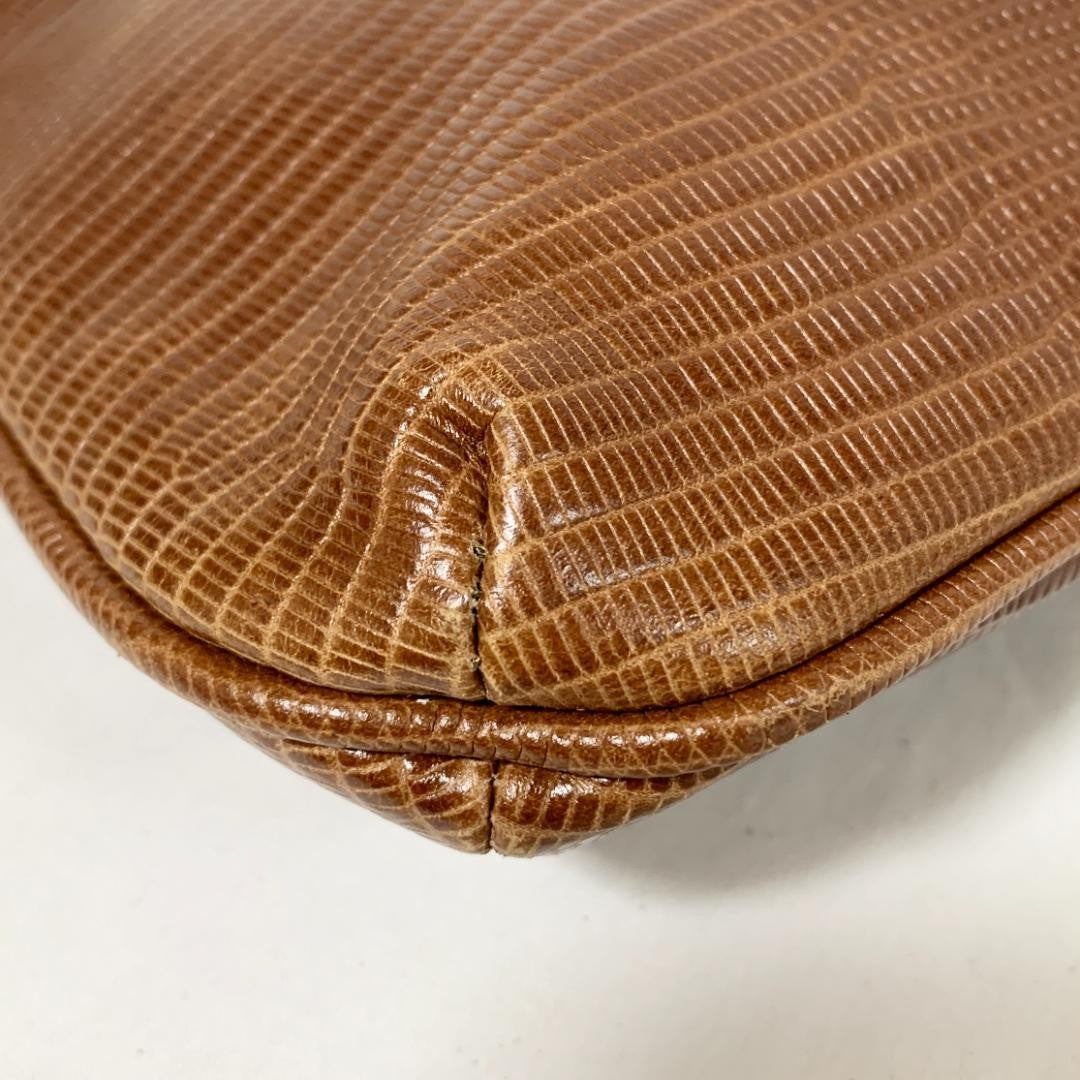 Dolce & Gabbana Hand Bag Tote Purse Leather Brown Authentic