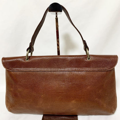 Dolce & Gabbana Hand Bag Tote Purse Leather Brown Authentic