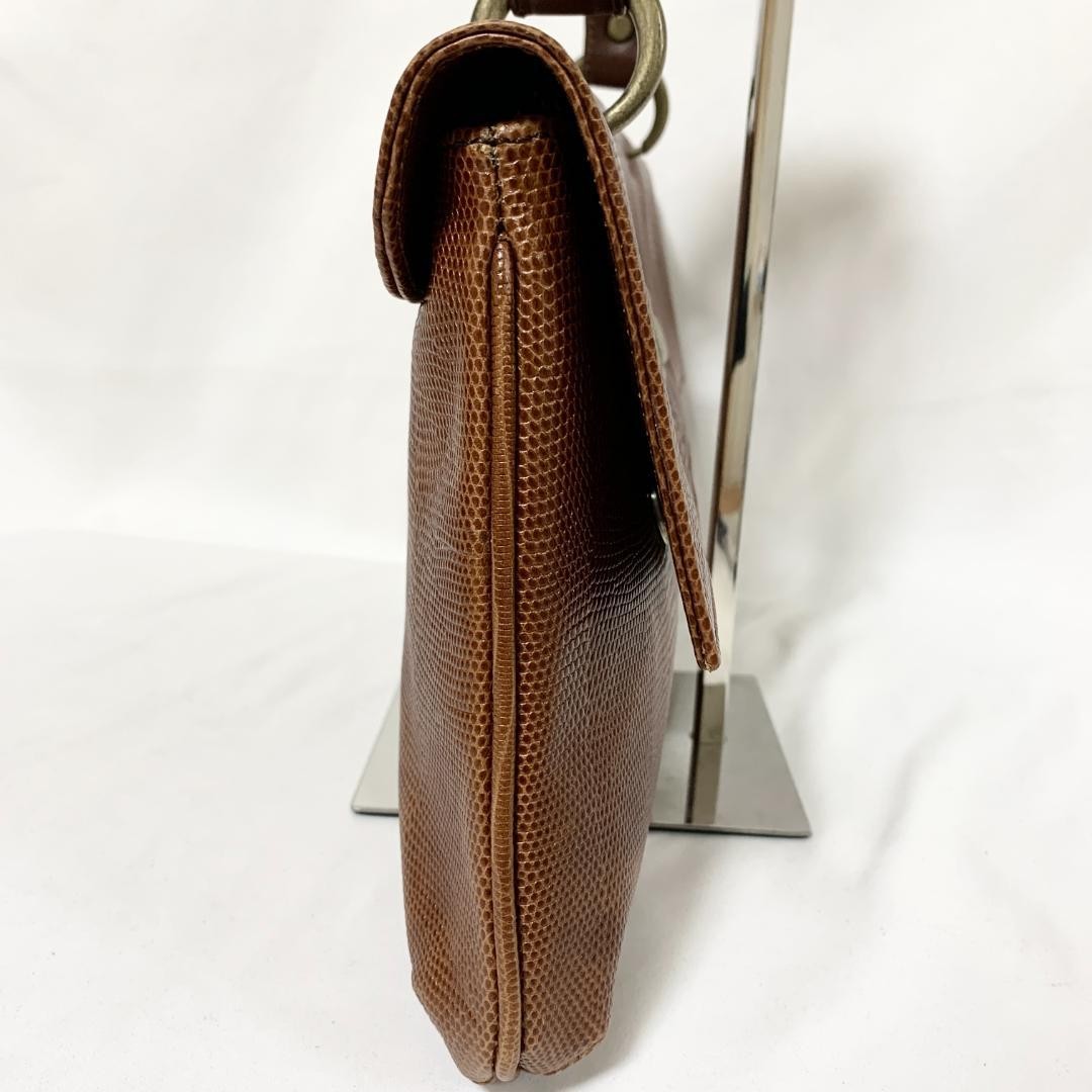 Dolce & Gabbana Hand Bag Tote Purse Leather Brown Authentic