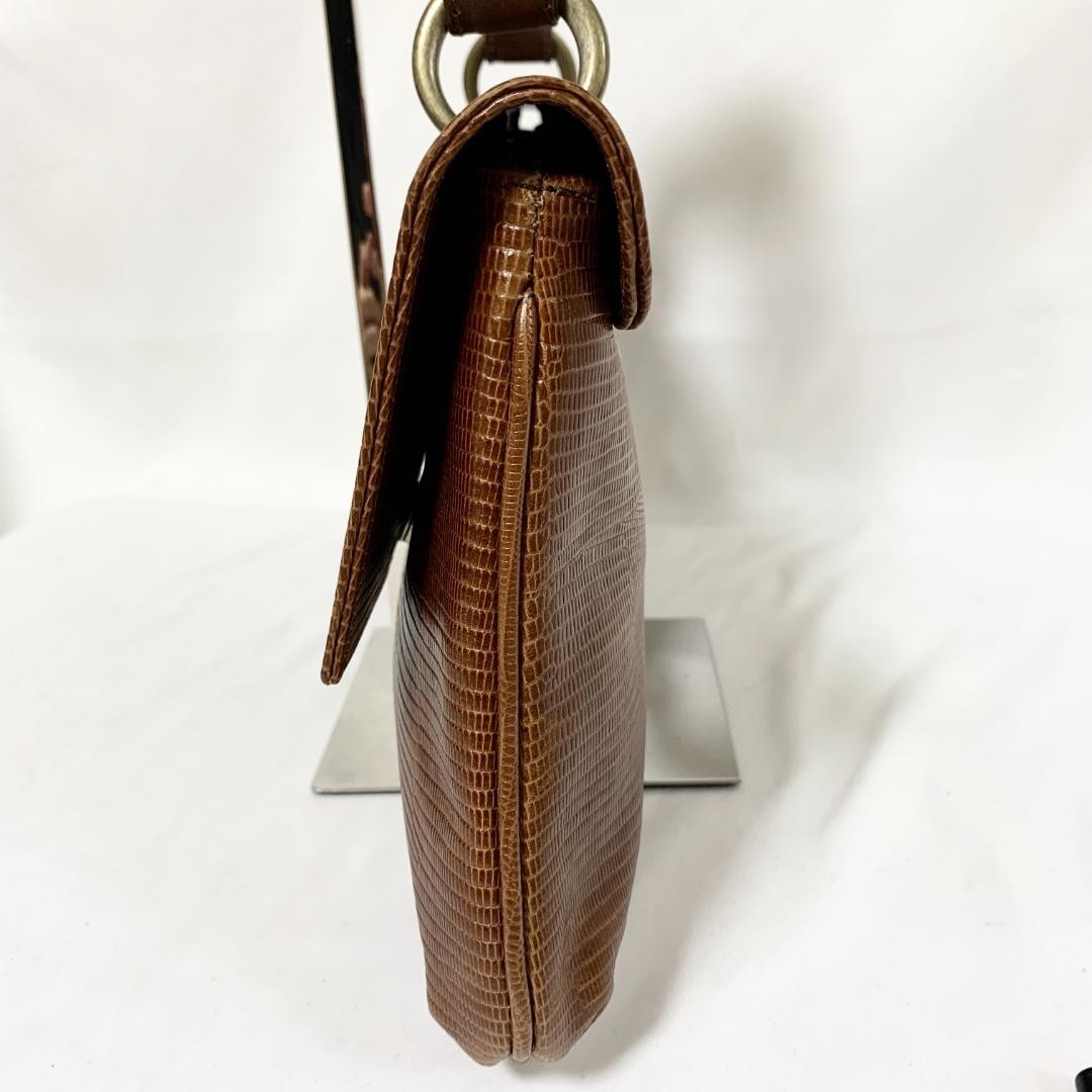 Dolce & Gabbana Hand Bag Tote Purse Leather Brown Authentic