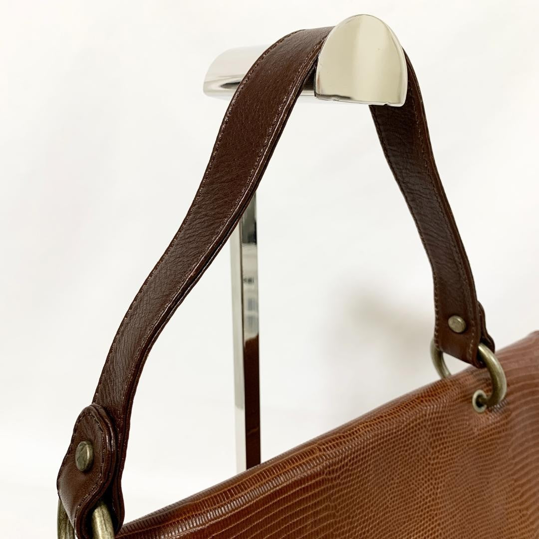 Dolce & Gabbana Hand Bag Tote Purse Leather Brown Authentic